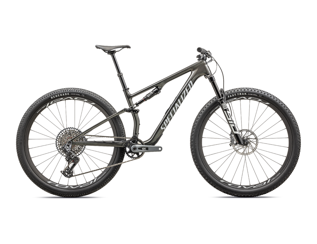 2024 Specialized EPIC 8 Expert Mountain Bike - Medium, Gloss Carbon/Black Pearl White