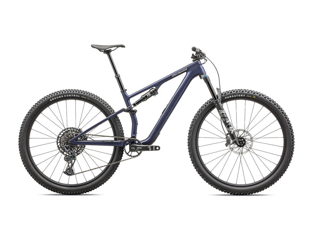 2024 Specialized EPIC 8 Evo Comp Mountain Bike - X-Large, Satin Blue Onyx/Dune White