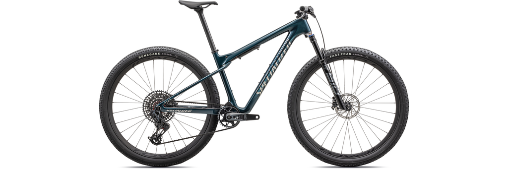 2023 Specialized Epic World Cup Pro 29" Carbon Mountain Bike - Small, GLOSS DEEP LAKE METALLIC / CHROME