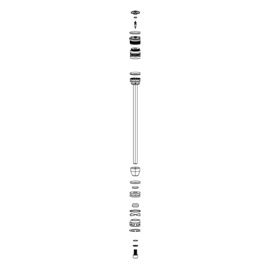 RockShox Spring Internals Left, Bluto, 26", 120mm, Solo Air