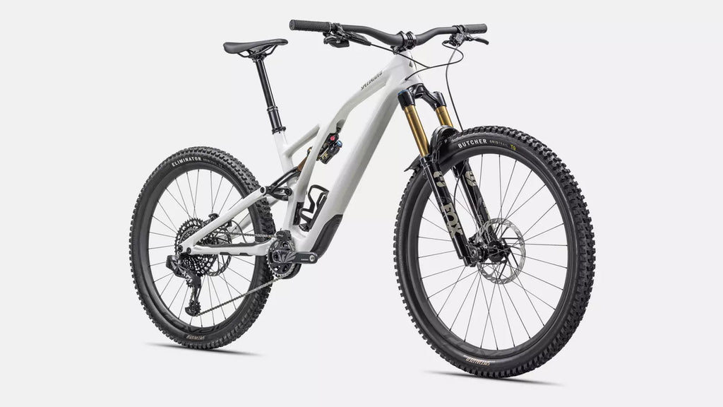 2023 Specialized Stumpjumper EVO Pro MX 29" Carbon Mountain Bike - S6, Gloss Dune White / Taupe