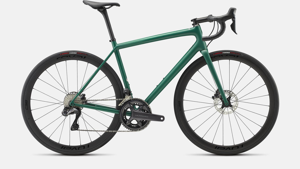 2022 Specialized Aethos Expert 700c Carbon Road Bike - 56cm, Pine Green / White