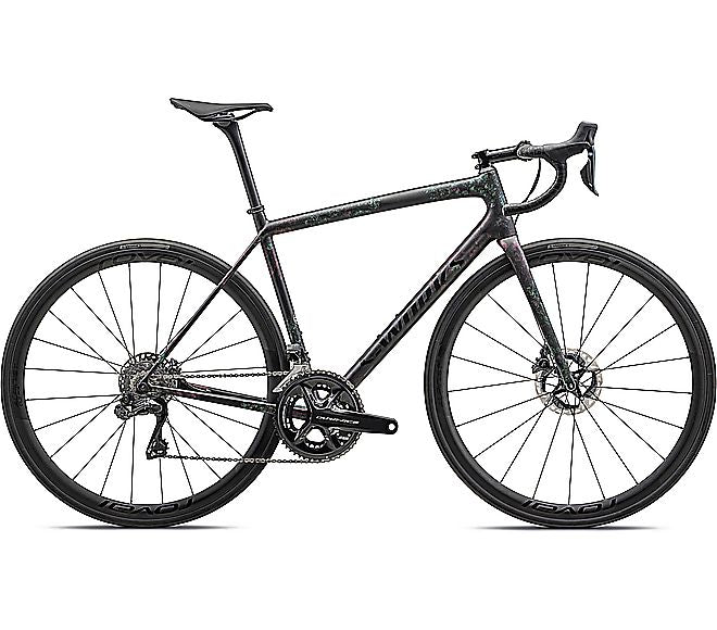 2023 Specialized AETHOS S-Works DI2 BIKE - 61cm, GLOSS OBSIDIAN/LAPIS / ABALONE ORGANIC COLOR RUN/OBSIDIAN