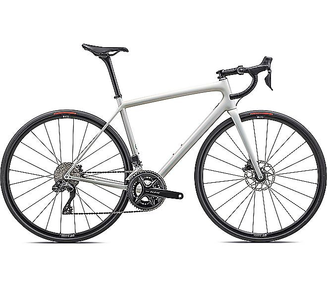 2023 Specialized AETHOS COMP BIKE - 61cm, Gloss 100% Red Ghost Pearl over Dune White/Dune White