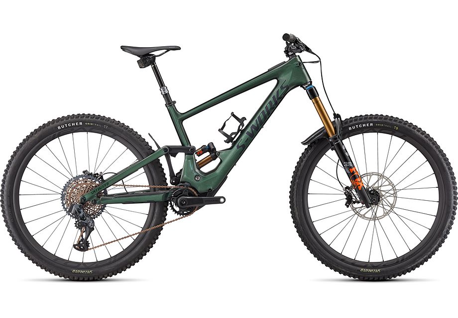 2022 Specialized S-Works TURBO KENEVO SL 29" Carbon Mountain Bike - S4, GLOSS OAK GREEN METALLIC / SATIN BLACK