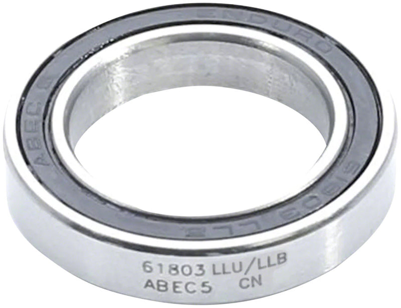 Enduro 61803 LLU/LLB Radial Cartridge Bearing - ABEC-5 CN Clearance 17mm x 26mm x 5mm