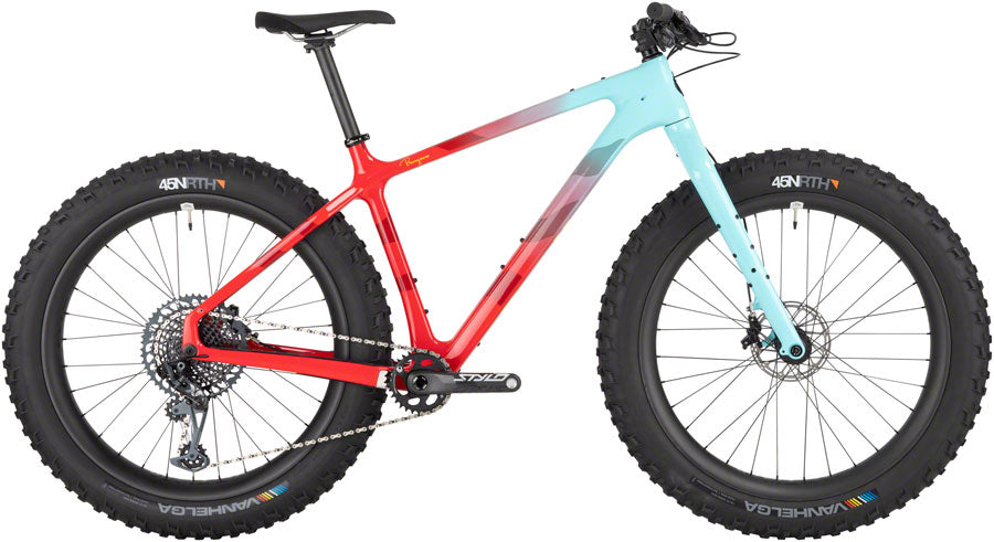 Salsa Beargrease Carbon X01 Fat Tire Bike - 27.5" Carbon Red/Teal Fade X-Small