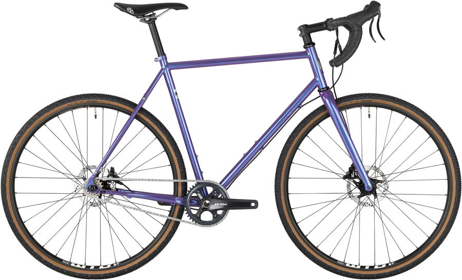 All-City Super Professional Drop Bar Single Speed Bike - 700c, Steel, Hollywood Violet, 46cm