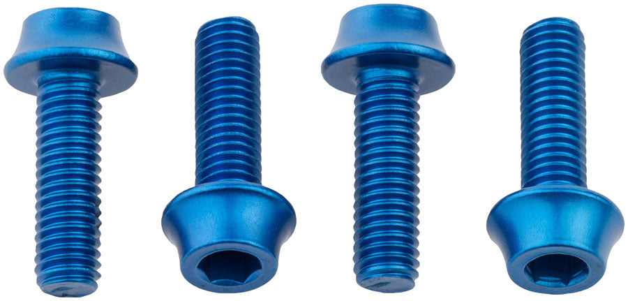 Wolf Tooth Water Bottle Cage Bolts - Set/4 Aluminum Blue