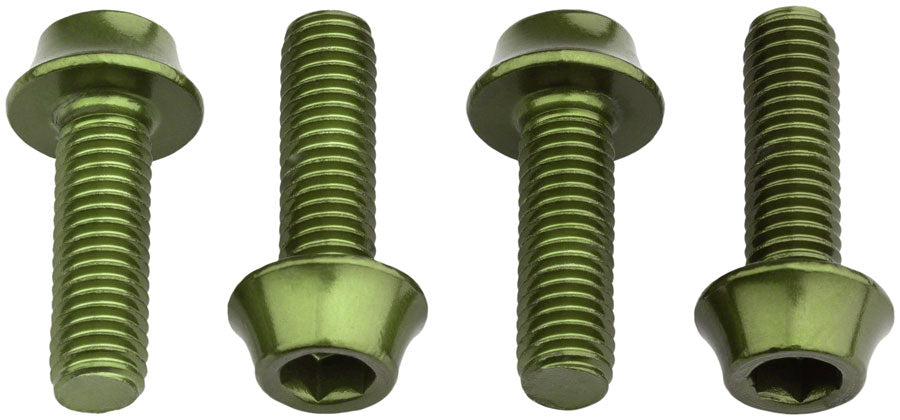 Wolf Tooth Water Bottle Cage Bolts - Set/4 Aluminum Olive