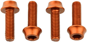 Wolf Tooth Water Bottle Cage Bolts - Set/4 Aluminum Orange