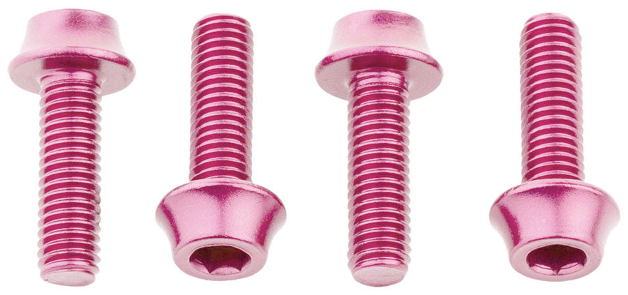 Wolf Tooth Water Bottle Cage Bolts - Set/4 Aluminum Pink