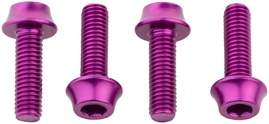 Wolf Tooth Water Bottle Cage Bolts - Set/4 Aluminum Purple
