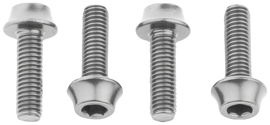Wolf Tooth Water Bottle Cage Bolts - Set/4 Aluminum Silver