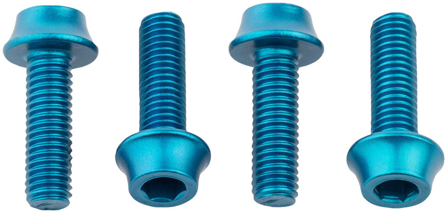 Wolf Tooth Water Bottle Cage Bolts - Set/4 Aluminum Teal