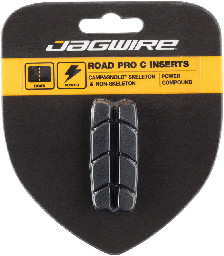 Jagwire Road Pro C Brake Pad Inserts Campagnolo Friction Fit, Black