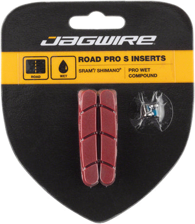 Jagwire Road Pro S Brake Pad Inserts for Wet Conditions SRAM/Shimano, Red
