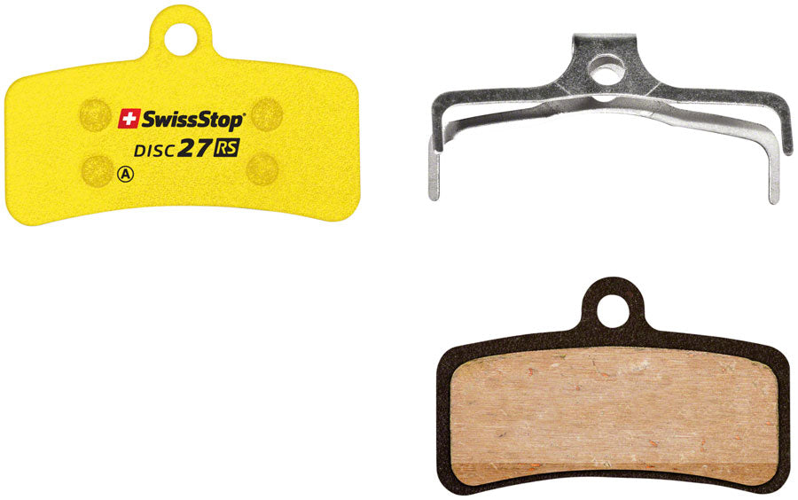 SwissStop RS 27 Disc Brake Pad - Organic Compound For Shimano 4-Piston Downhill "D" Shape