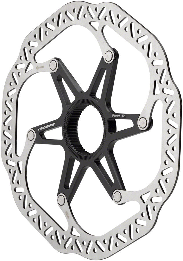 Jagwire Pro LR1 Disc Brake Rotor - 180mm, Center Lock, Silver/Black