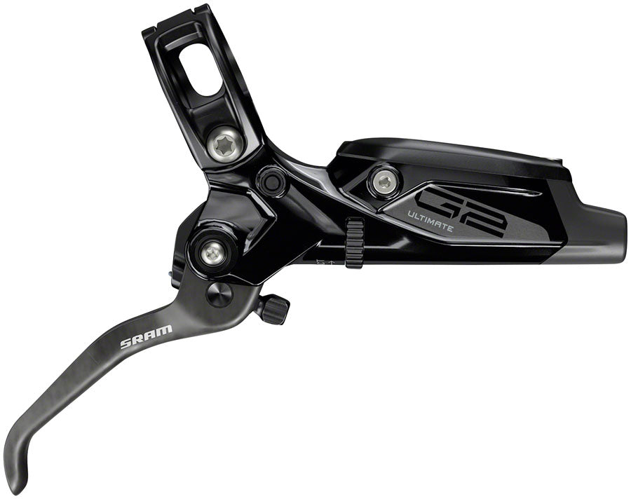 SRAM G2 Ultimate Disc Brake and Lever - Rear, Hydraulic, Post Mount, Carbon Lever, Titanium Hardware, Gloss Black, A2