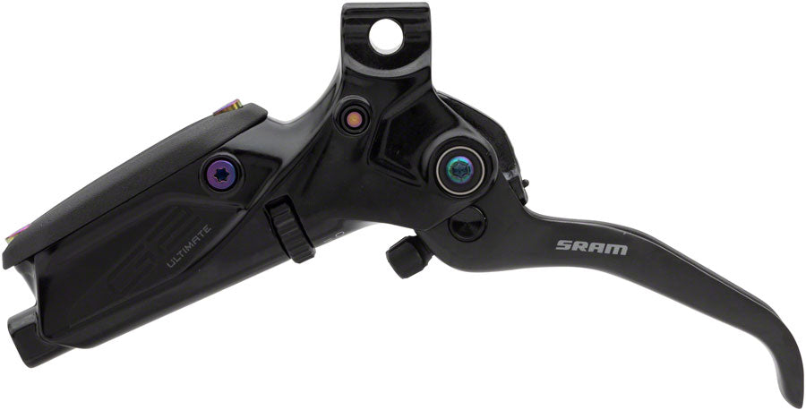 SRAM G2 Ultimate Disc Brake Lever Assembly - Carbon Lever Gloss BLK Rainbow Hardware A2
