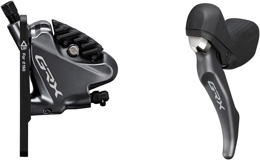 Shimano GRX BL-RX810/BR-RX810 Disc Brake and Lever - Front, Hydraulic, Flat Mount, Finned Resin Pads, Black