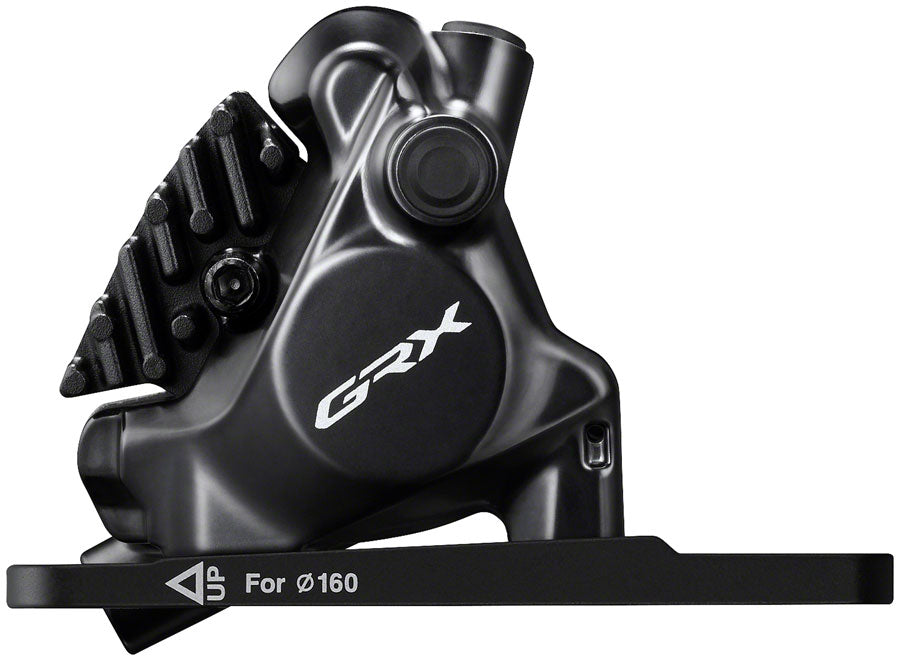 Shimano GRX BR-RX820 Hydraulic Disc Brake Caliper - Front, Flat-Mount, W/Bracket for 140/160mm Rotor (Assembled for 160mm)