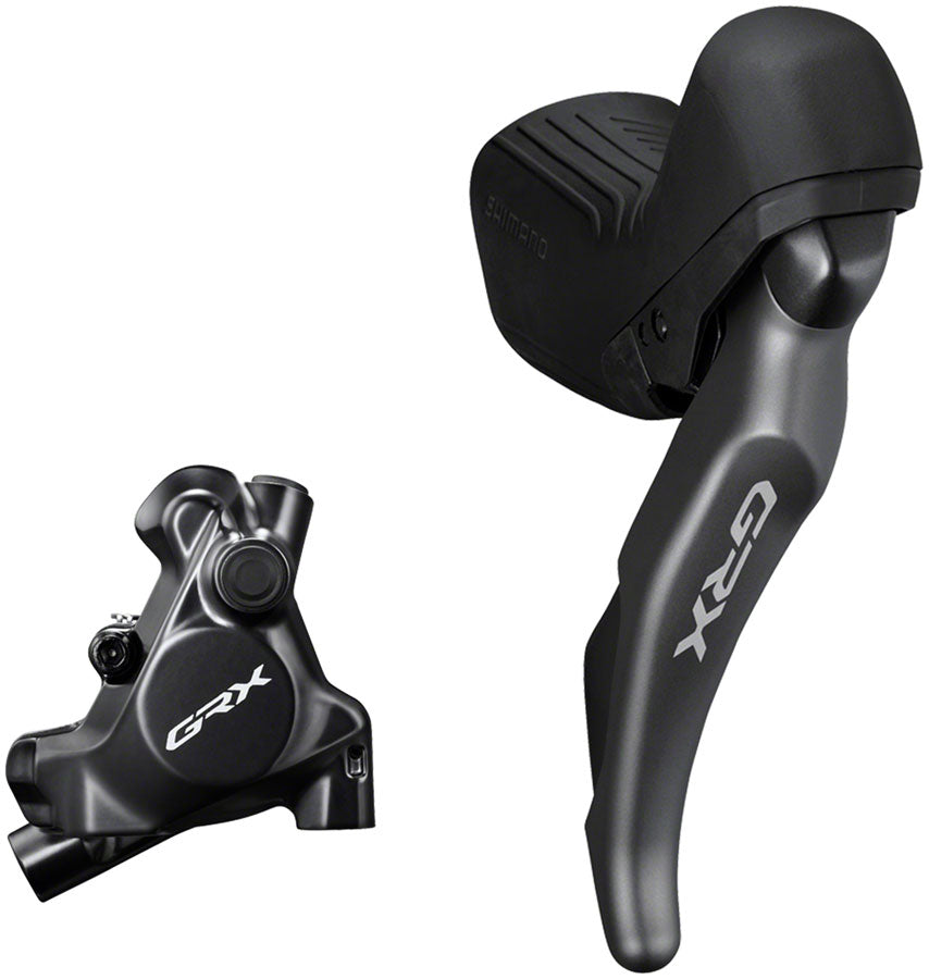 Shimano GRX ST-RX820 Shift/Brake Lever with BR-RX820 Hyd Disc Brake Caliper - Right/Rear, 12-Speed, Flat Mount Caliper, For 25mm Mount