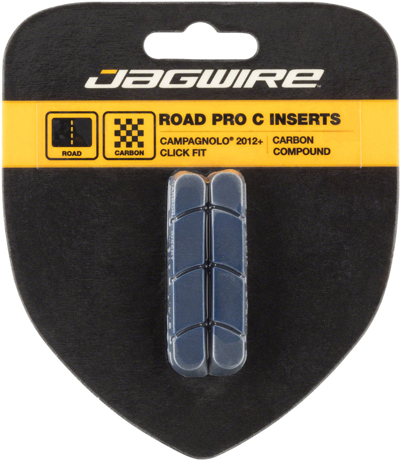 Jagwire Road Pro C Carbon Brake Pad Inserts Campagnolo Click Fit 2012+, Bue