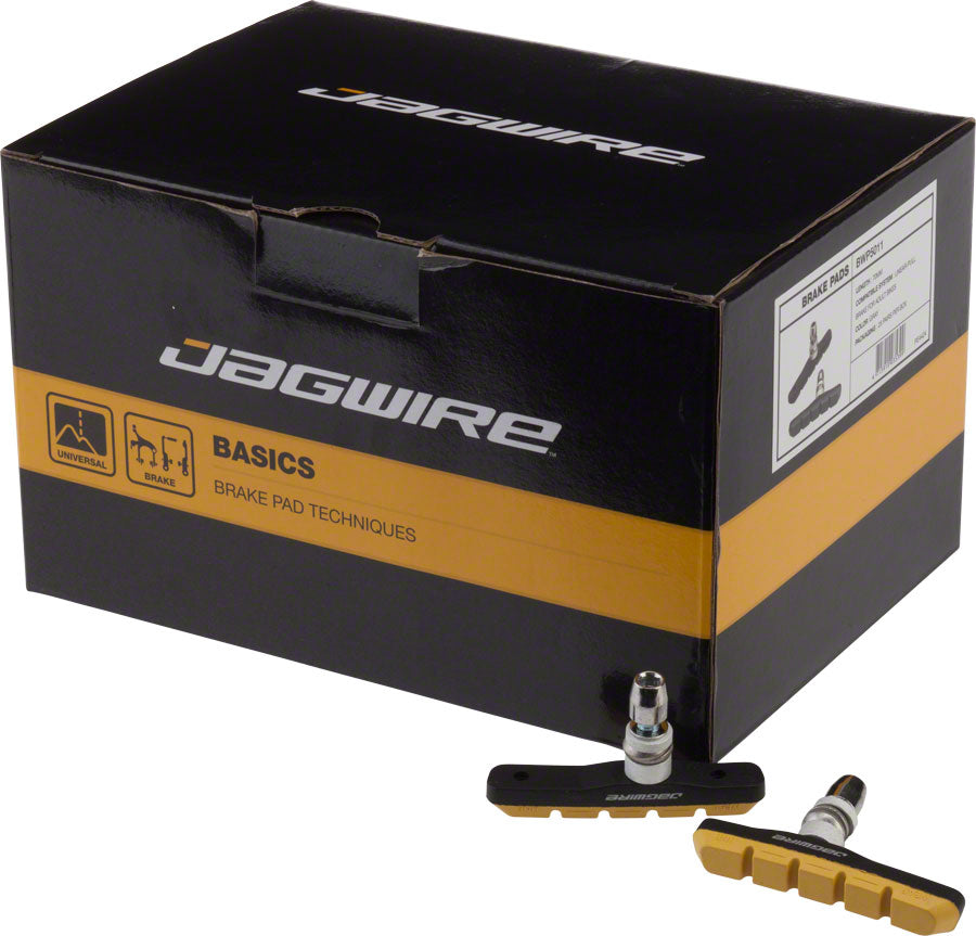 Jagwire Mountain Sport Brake Pads Threaded Post Box of 25 Pair, Yellow