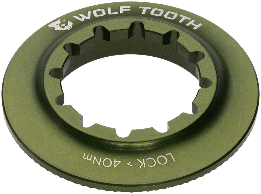 Wolf Tooth CenterLock Rotor Lock Ring - Internal Splined, Olive