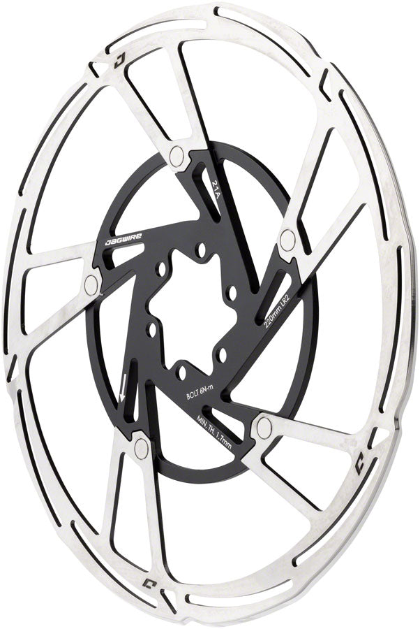 Jagwire Pro LR2 Disc Brake Rotor - 220mm, 6-Bolt, Silver/Black