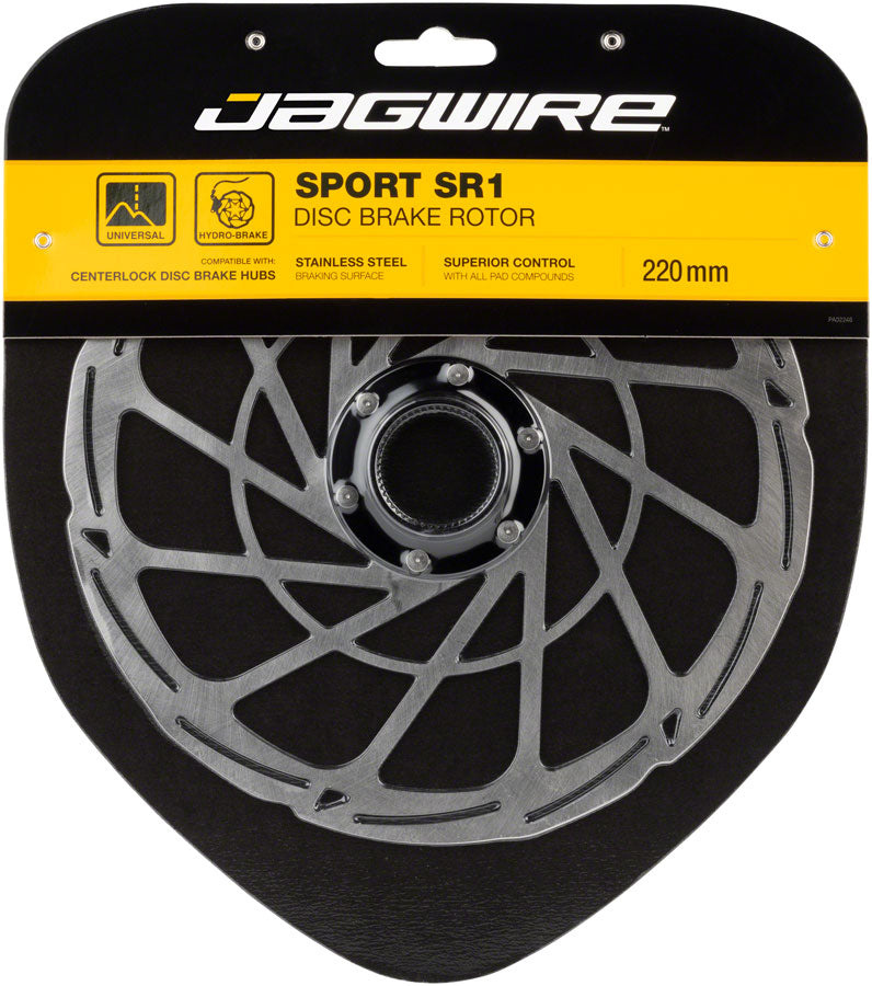Jagwire Sport SR1 Disc Brake Rotor - 220mm, Center Lock, Silver