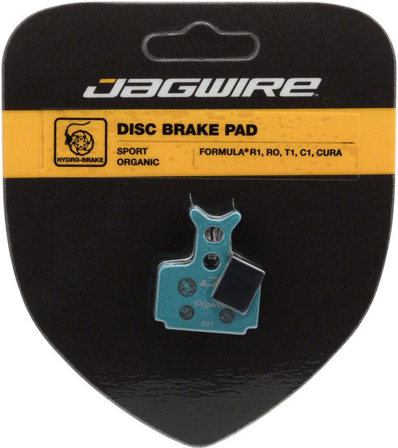 Jagwire Sport Organic Disc Brake Pads - For Formula C1, CR3, Cura, Mega, R1/R1R, RO/ROR, RX, and T1