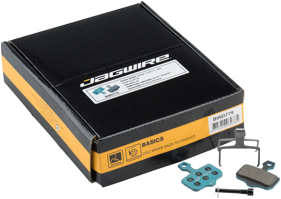 Jagwire Sport Organic Disc Brake Pads - For various SRAM Level and Avid Elixir Models, Box/25 Pairs