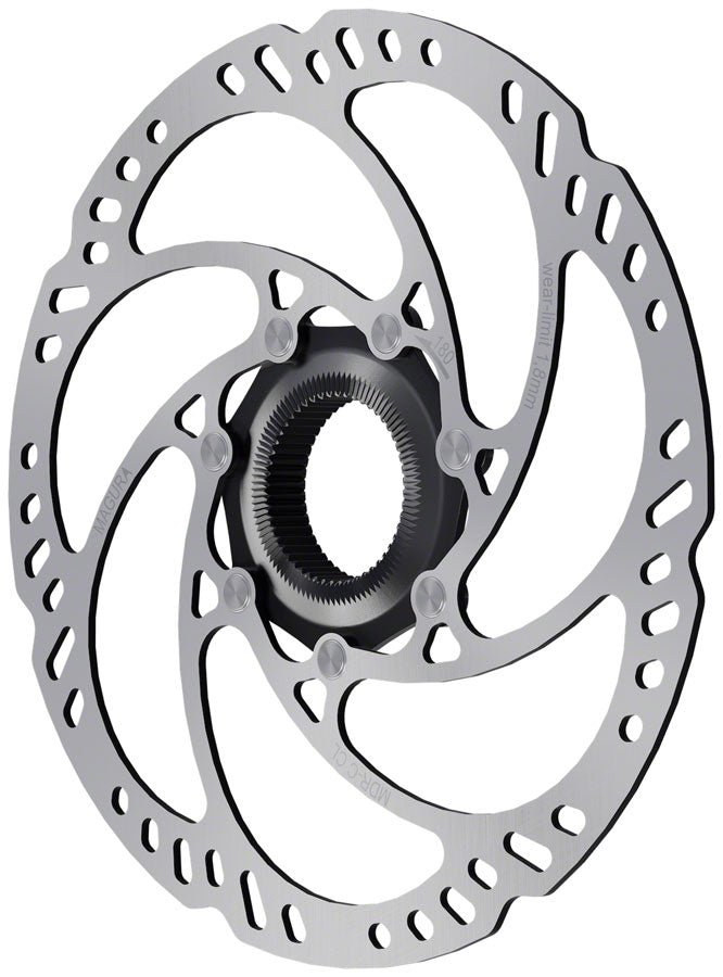 Magura MDR-C eBike Disc Rotor - 180mm, Center Lock w/ Lock Ring for Quick Release Axle, Silver
