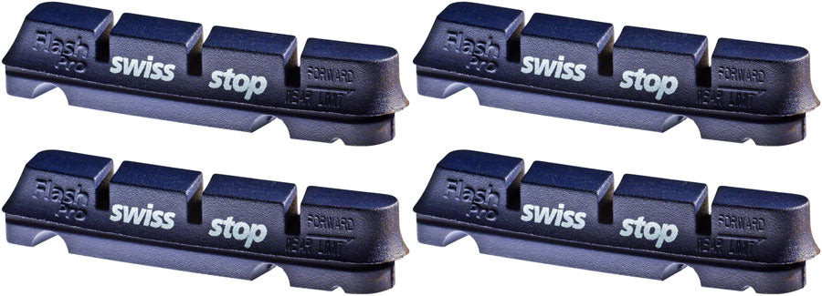 SwissStop FlashPro Set of 4 SRAM/Shimano Rim Brake Inserts BXP Compound