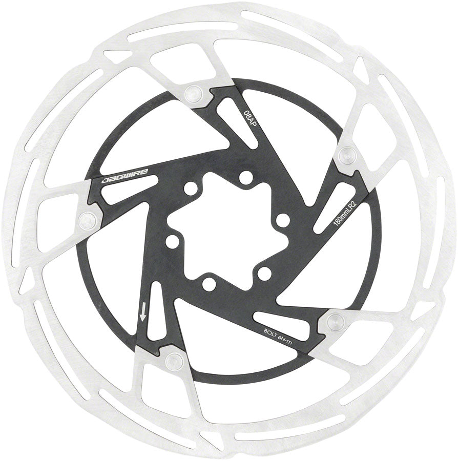 Jagwire Pro LR2 Disc Brake Rotor - 160mm, 6-Bolt, Silver/Black