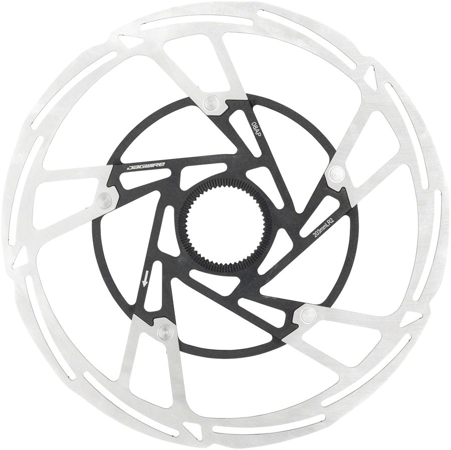 Jagwire Pro LR2 Disc Brake Rotor - 203mm, Center Lock, Silver/Black