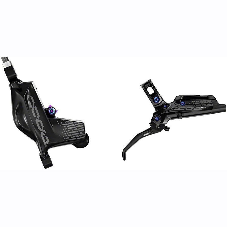SRAM Code RSC Disc Brake and Lever Hydraulic, Post Mount, Black with Rainbow Hardware, A1 - PAIR