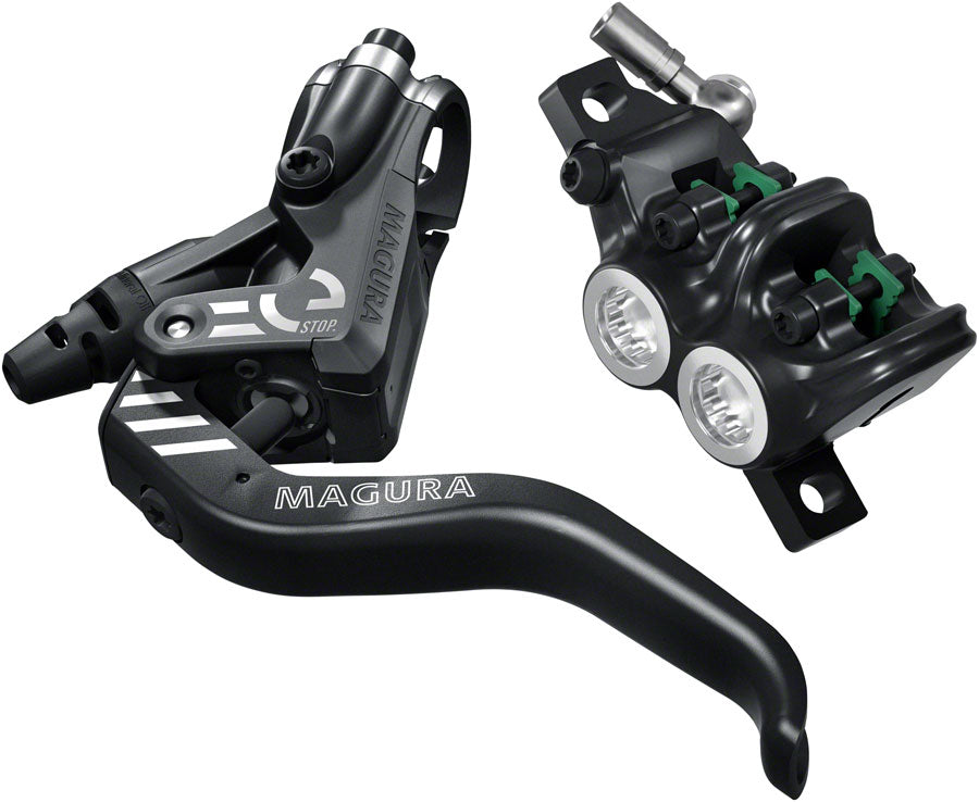 Magura MT5 eSTOP Disc Brake and Lever - Front or Rear, Hydraulic, Post Mount, Black