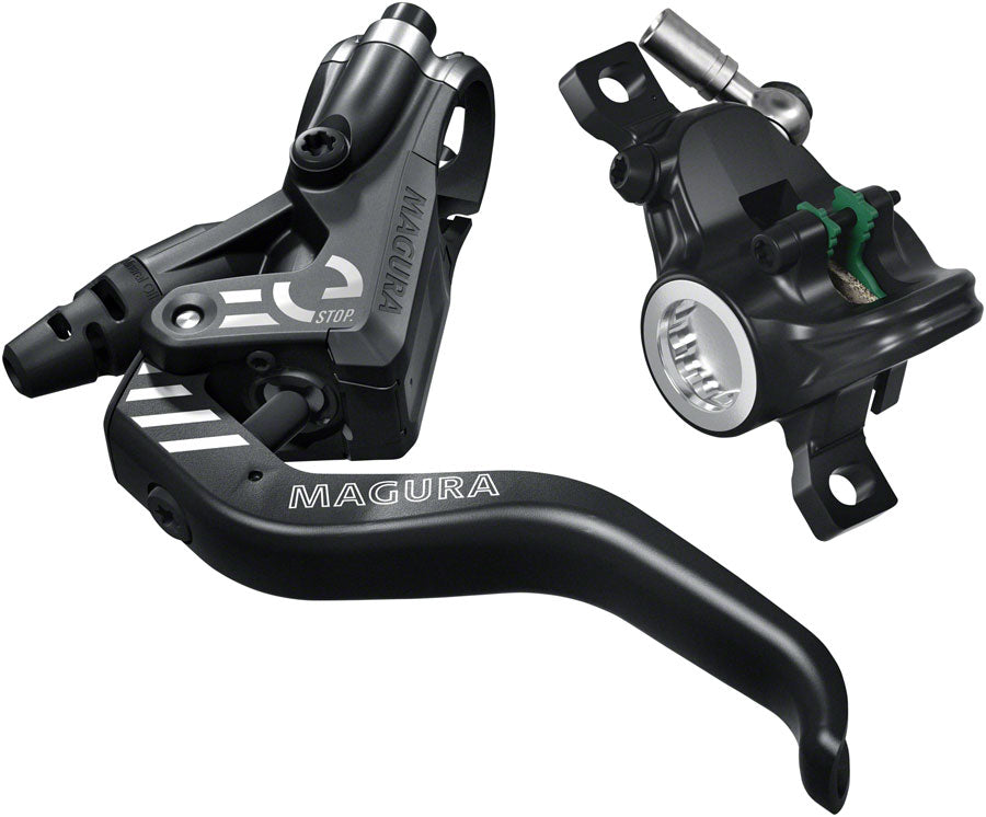 Magura MT4 eSTOP Disc Brake and Lever - Front or Rear, Hydraulic, Post Mount, Black