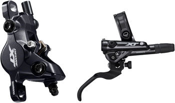 Shimano Deore XT BL-M8100/BR-M8100 Disc Brake and Lever - Front/Rear Set, Hydraulic, Post Mount, 2-Piston, Black
