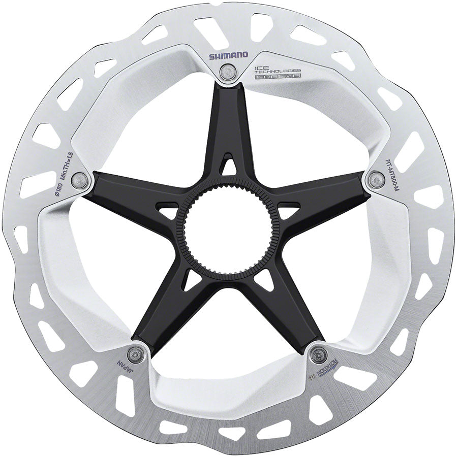 Shimano Deore XT RT-MT800-L Disc Brake Rotor with External Lockring - 203mm, Center Lock, Silver/Black - Open Box, New