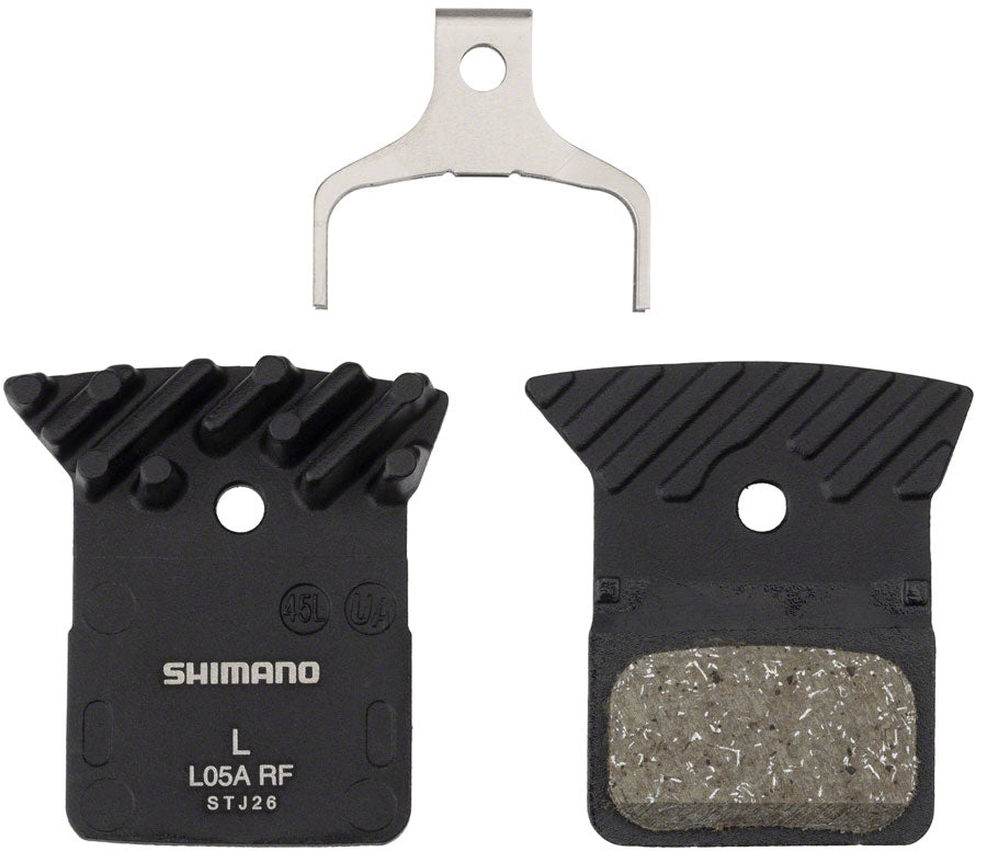 Shimano L05A-RF Disc Brake Pad Spring - Resin Compound Finned Alloy Back Plate Box/25 pair