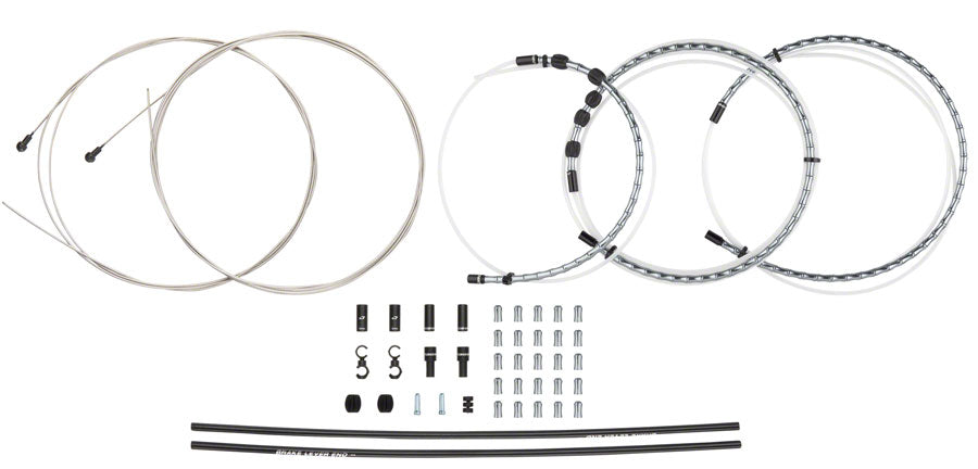 Jagwire Road Elite Link Brake Cable Kit SRAM/Shimano with Ultra-Slick Uncoated Cables, Ltd. Gray