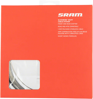 SRAM SlickWire Shift Cable Housing Kit - Road/MTB 4mm Nylon Braided BLK