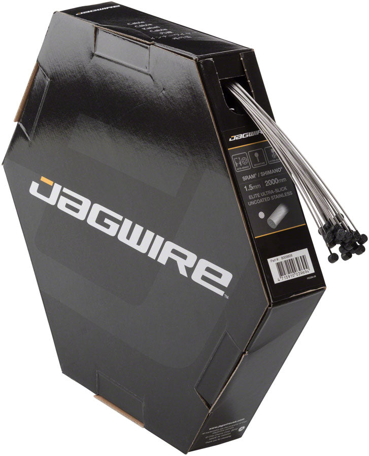 Jagwire Elite Ultra-Slick Brake Cable 1.5x2000mm Polished Slick Stainless SRAM/Shimano MTB, Box of 25