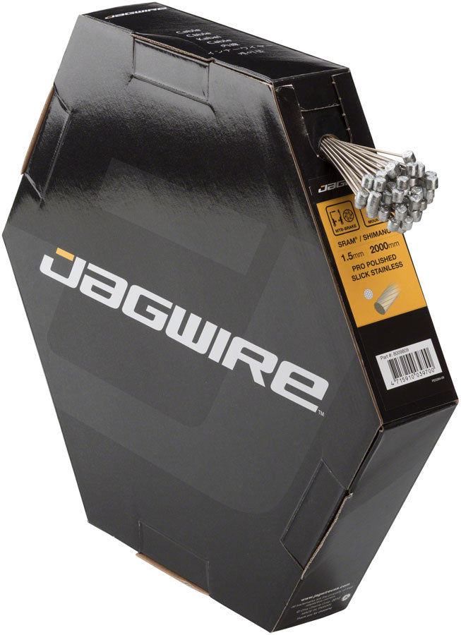 Jagwire Pro Brake Cable 1.5x2000mm Pro Polished Slick stainless SRAM/Shimano MTB, Box of 50
