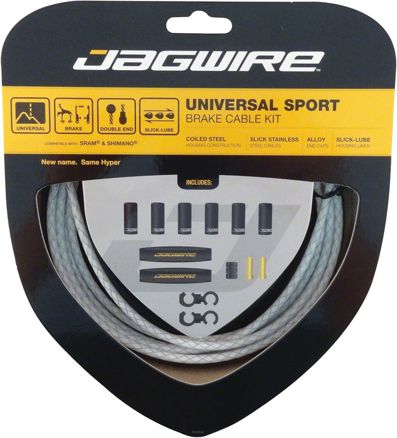 Jagwire Universal Sport Brake Cable Kit, Braided White